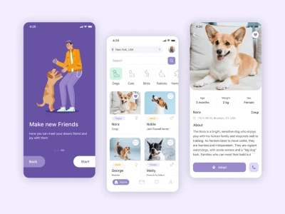 Pet Adoptation App  - Free template