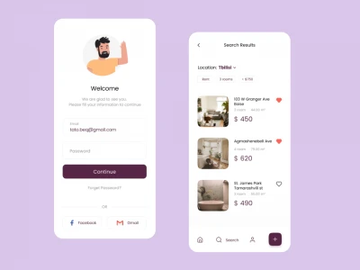 Real Estate App  - Free template