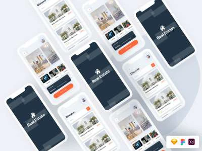 Real Estate UI Screens  - Free template