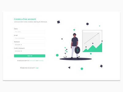 Registration Page  - Free template