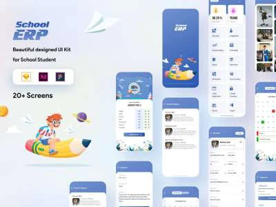 School App UI Kit  - Free template