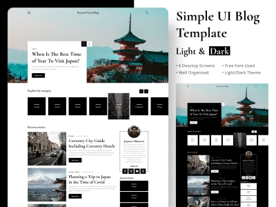 Simple UI Blog Template  - Free template