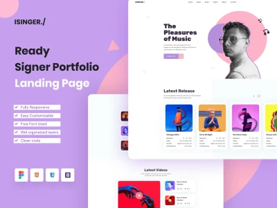 Singer Website  - Free template