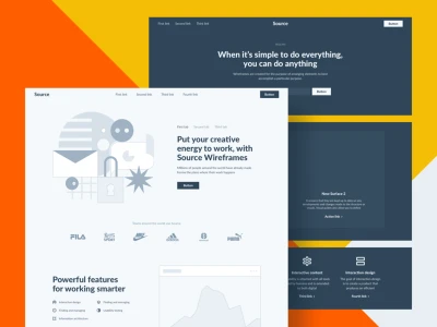 Source Wireframe Kit  - Free template