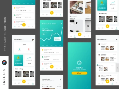 Tranz Transaction App  - Free template