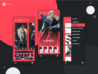 Valorant Mobile App  - Free template