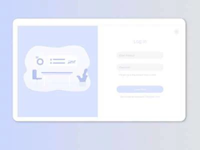 Work Desk Login Illustration  - Free template