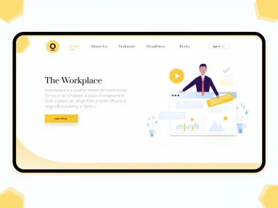 Work Illustration  - Free template