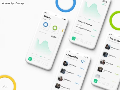 Workout App Concept  - Free template
