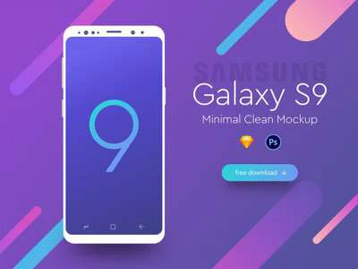 Galaxy S9 Minimal Mockup  - Free template
