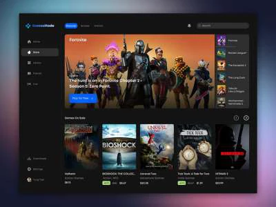 Games Dashboard UI Kit  - Free template