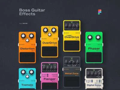 Guitar Stompbox Set  - Free template