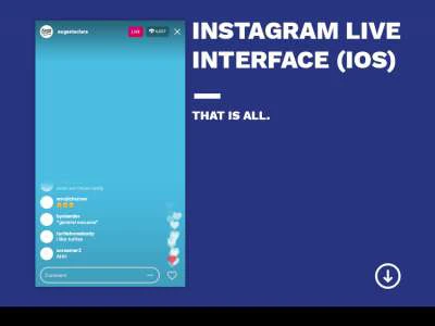 Instagram Live iOS Interface  - Free template