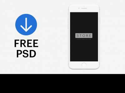 iPhone Clay Frontal Mockup  - Free template