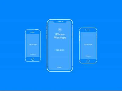 iPhone X, 8, SE Mockups  - Free template