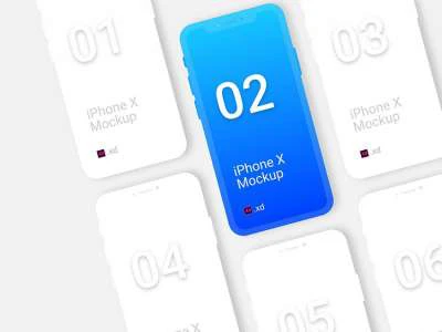 iPhone X Clay Mockup Free  - Free template