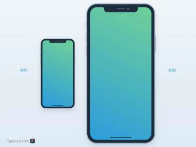 iPhone X Flat Black Mockup  - Free template