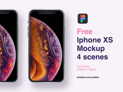 iPhone XS Realistic Mockup  - Free template