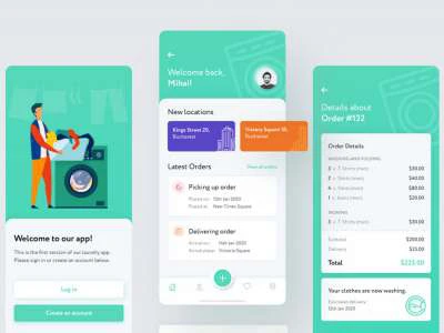 Laundry Phone App  - Free template