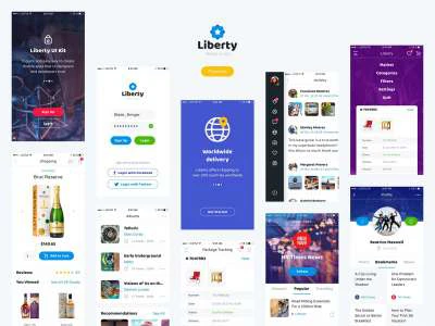 Liberty Free App Design  - Free template