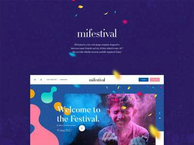 MI Festival Web Template  - Free template