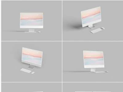 Minimal iMac PSD Mockup  - Free template