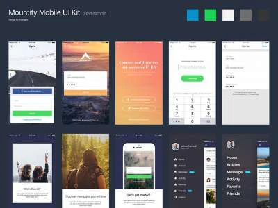 Mountify Free App Design  - Free template