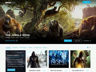 MovieRise Web Homepage  - Free template