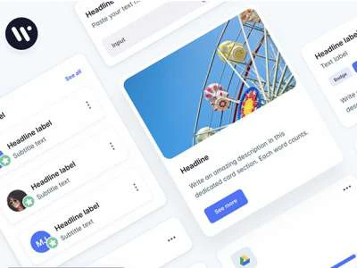 Multipurpose Cards UI Kit  - Free template
