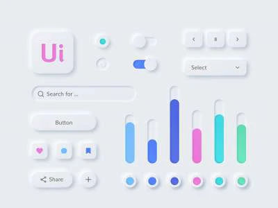 Neumorphism Figma Kit  - Free template