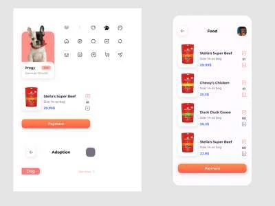 Pet Adoption UI App  - Free template