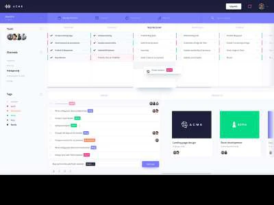 Planner Dashboard UI Kit  - Free template