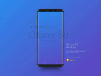 Samsung S8 Vector Mockup  - Free template