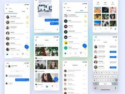 Social App Design  - Free template