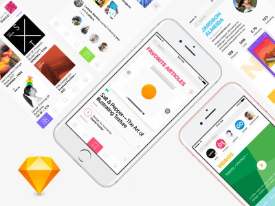 Social Network App Design  - Free template