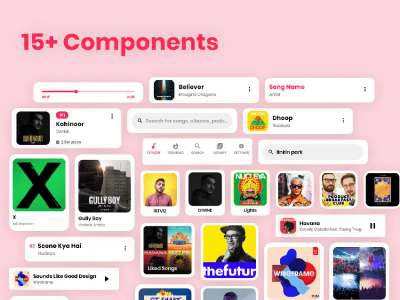Sound App UI Kit  - Free template