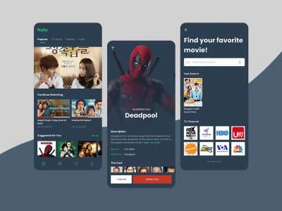 Streaming Videos App UI Kit  - Free template