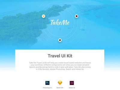 Take Me Free Web UI Kit  - Free template