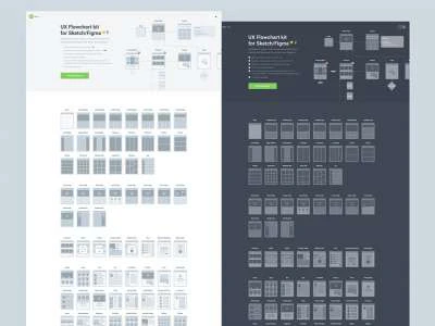 UX Flowchart Kit  - Free template