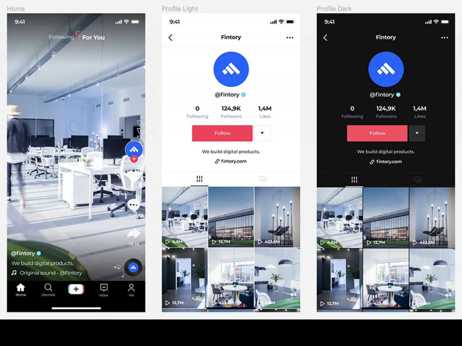 TikTok UI Kit for Figma and Adobe XD