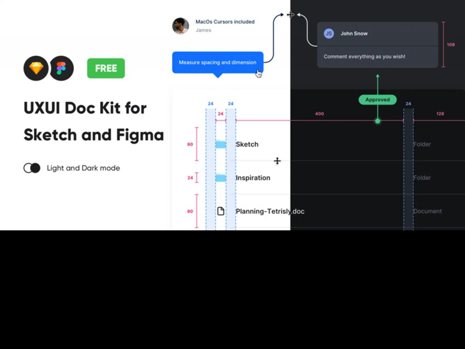UXUI Doc Kit for Figma and Adobe XD