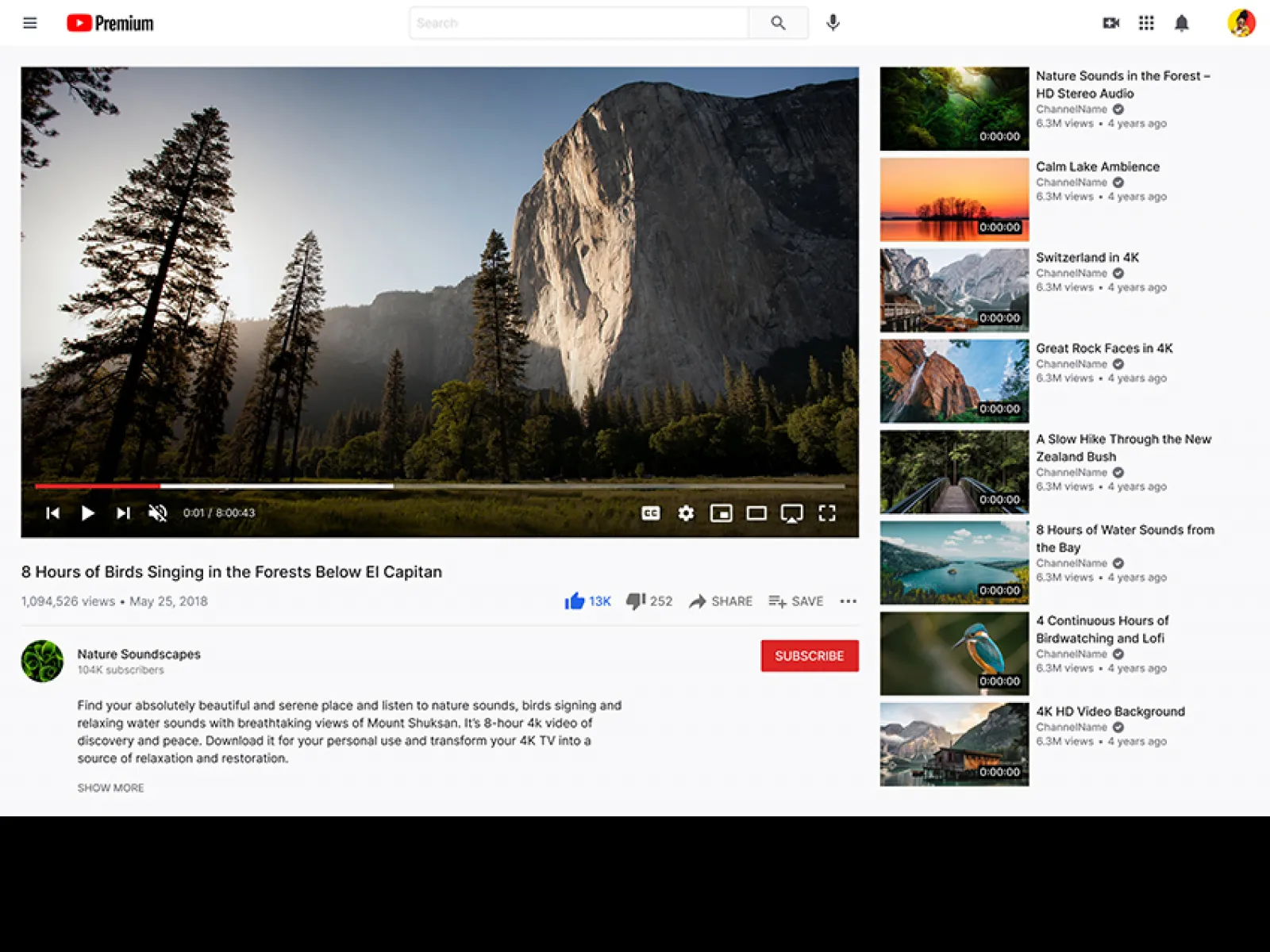 Youtube Figma Layout for Figma and Adobe XD
